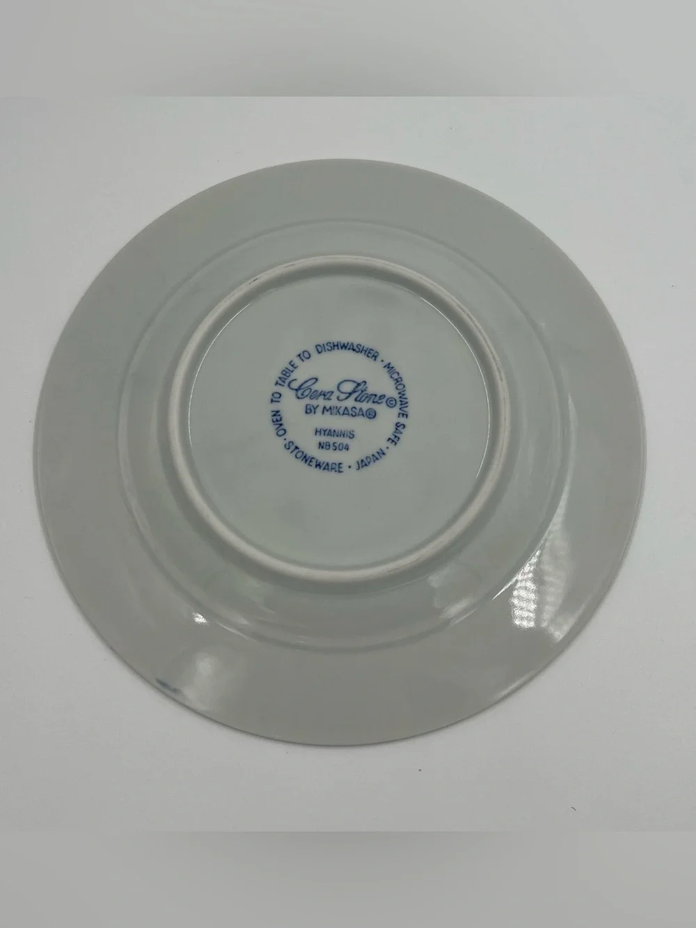 Mikasa Cera Stone Hyannis NB 504 Blue & White Floral Stoneware Salad Plate 8”